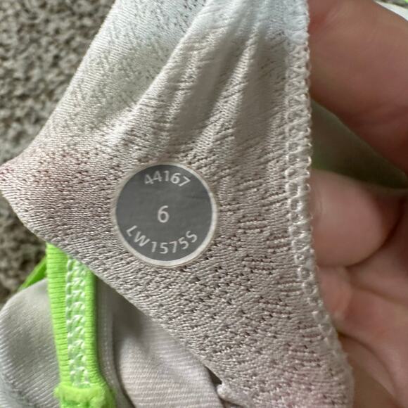 LULULEMON Women's No Limits Tank Size 6 In Zippy Green/White - Picture 3 of 11